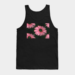 Gerbera, Pink And Black Tank Top